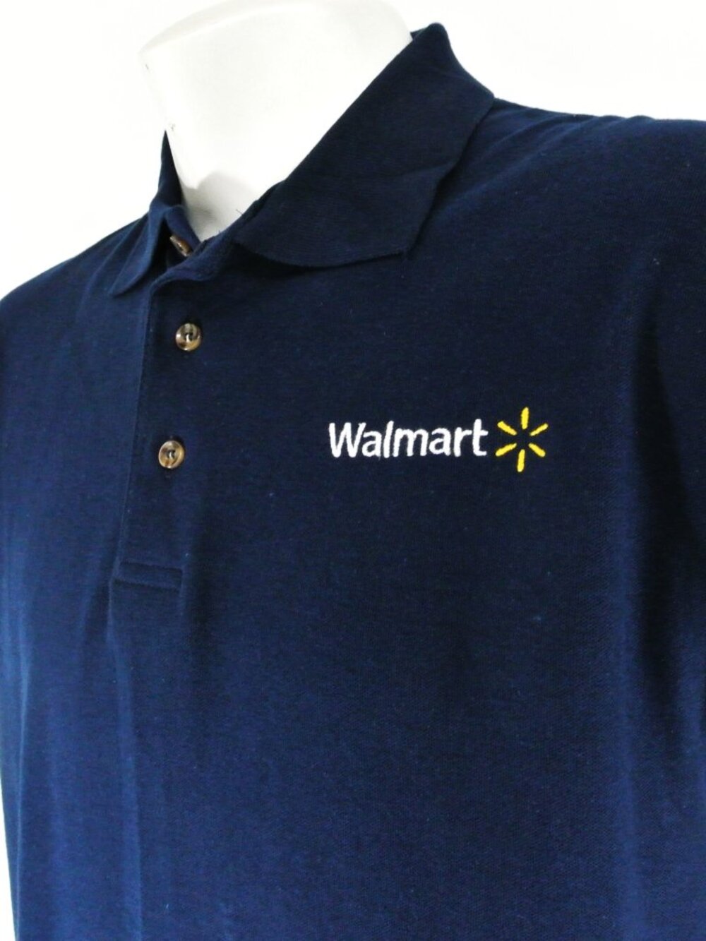WALMART Manager Associate Employee Uniform Navy Blue Polo Shirt Size M